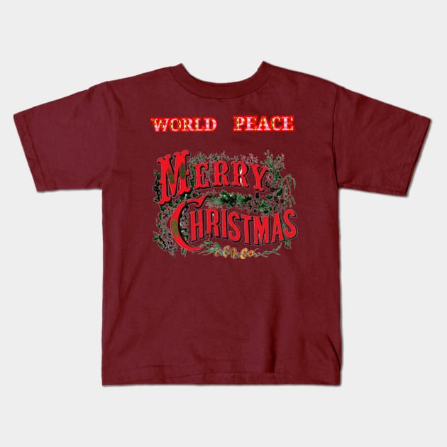 world peace. Kids T-Shirt by Dilhani